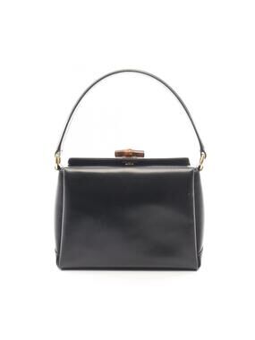Gucci Bamboo Handbag 33 Leather Black #279695G51B
